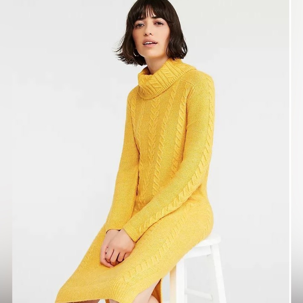 NWT Ann Taylor Cables Knit Turtle Neck sweater dress. So cozy and comfy!